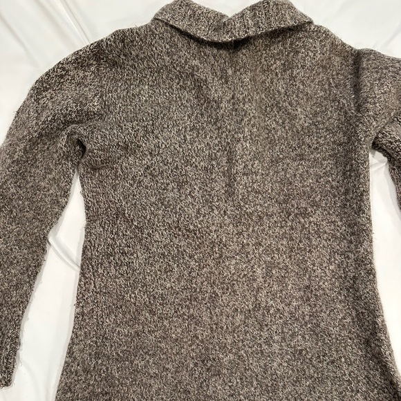 Lands' End Heathered Gray Cardigan Sweater - Picture 2 of 4
